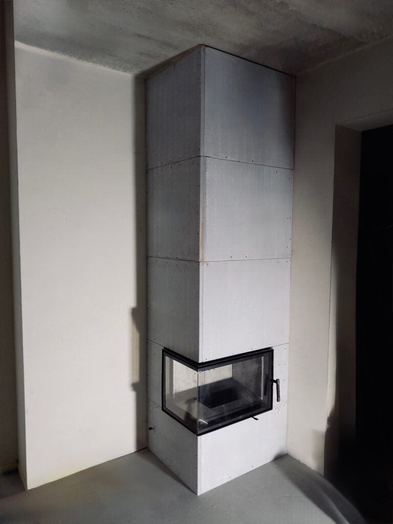 Eck-Kamin HEATING PRO M.6 nach dem Einbau bei einem Kunden